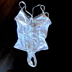Lacy white body suit